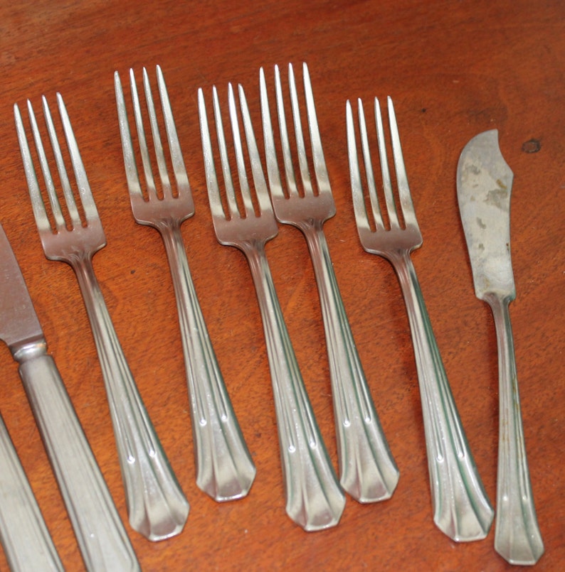 HAMPTON ROYAL Stainless Flatware Vintage Silverware set knife Etsy
