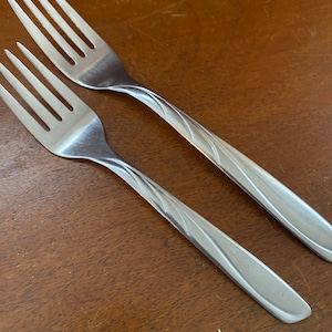 Stainless Flatware | Plain simple vintage silverware | replacement silverware | Retro utensils | forks | ins125 Silco