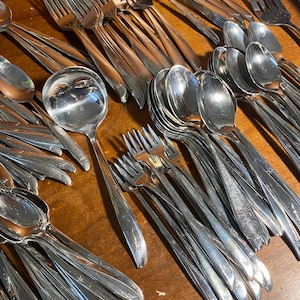 Vintage Stainless Flatware ONEIDA Community in TWIN STAR Atomic Star starburst | sunburst Mid Century Modern | mcm | replacement singles