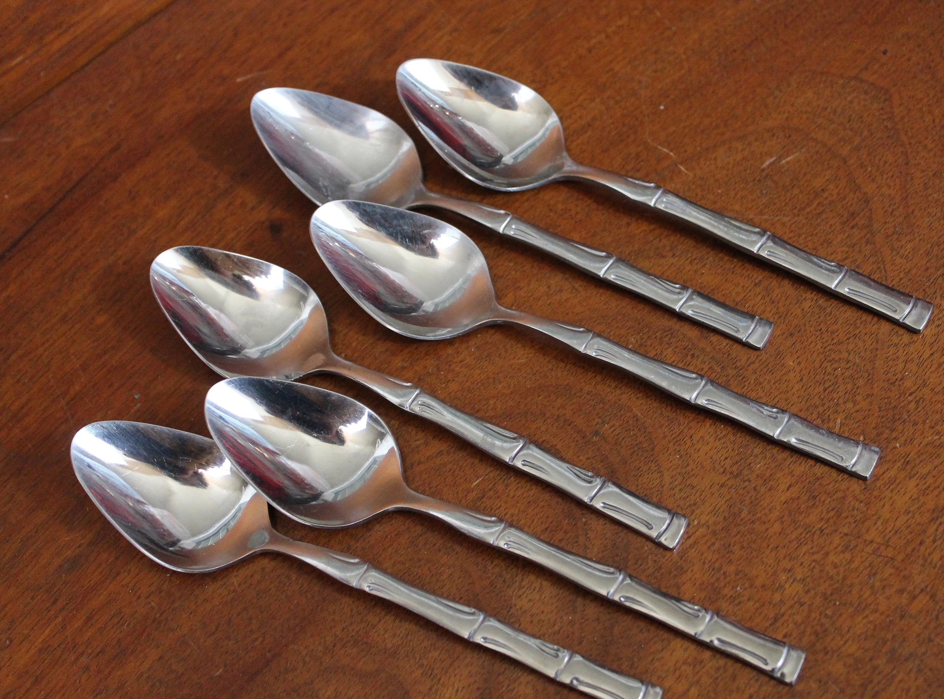 Sunshine Korea Stainless Steel Flatware – Exotic Bamboo Pattern – Choose Your Pieces To Fill Your Set (Used)