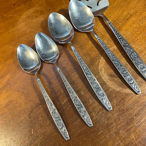 SPRING BOUQUET Vintage Stainless steel Flatware | Stainless steel pattern | knife fork spoon  | replacements | Mid Century Modern