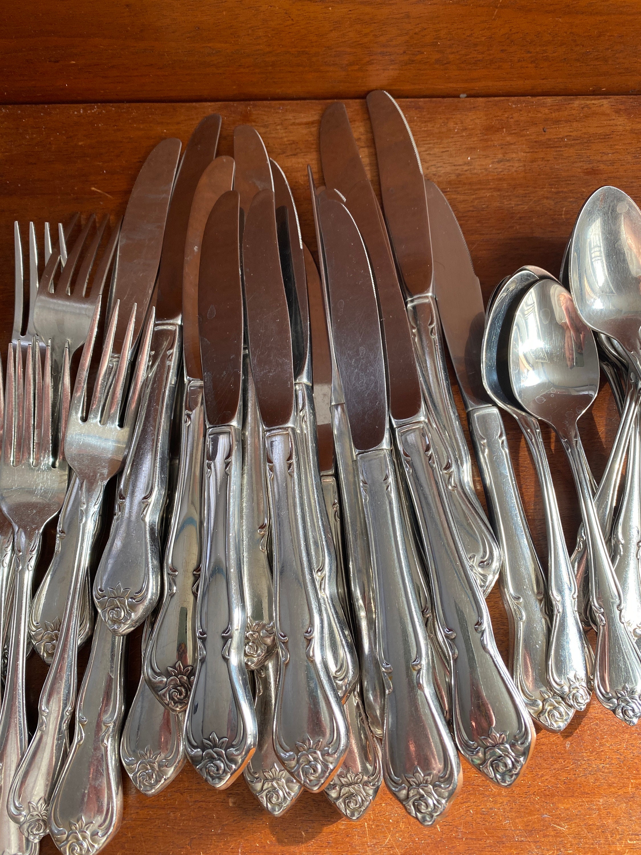 Vintage Silverware Oneida ARBOR ROSE or True Rose Handles