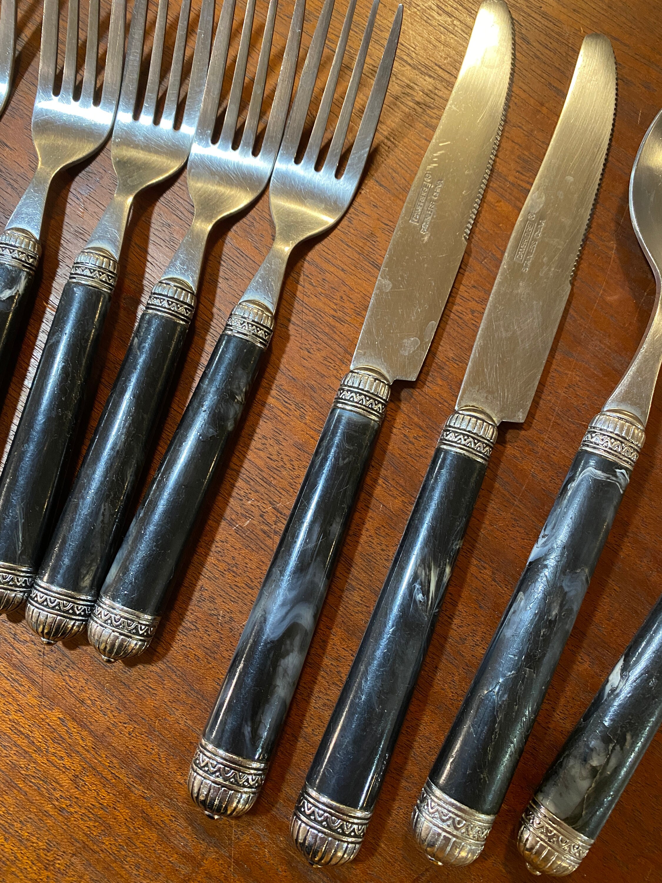 Vintage silverware, Cambridge silverware, replacement flatware plastic