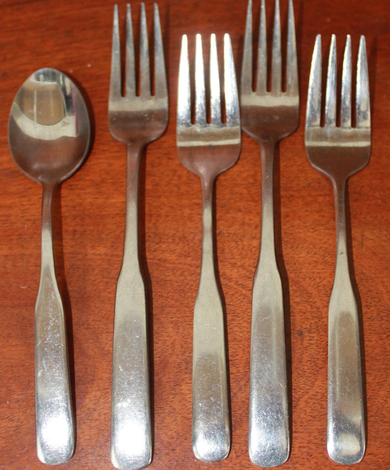 Vintage Flatware Stainless Steel F B ROGERS Korea Fiddle Etsy