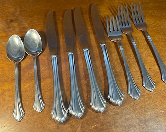 Vintage SATIN GARNET Oneida 18/10 Early Production Pieces Circa