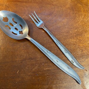 Vintage Silverware | Atomic Star N. S. C. Starette | Japan | mid century modern stainless flatware | replacement stainless Nasco, National