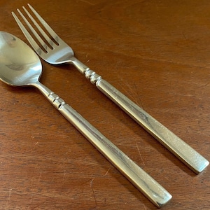 ONEIDA stainless silverware vintage flatware | replacement flatware | glossy | nub | plain handle | utensils | bin 103