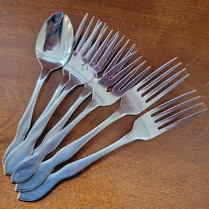 TWILIGHT ONEIDA | vintage flatware, replacement stainless steel silverware | Burnished, 1881 Rogers