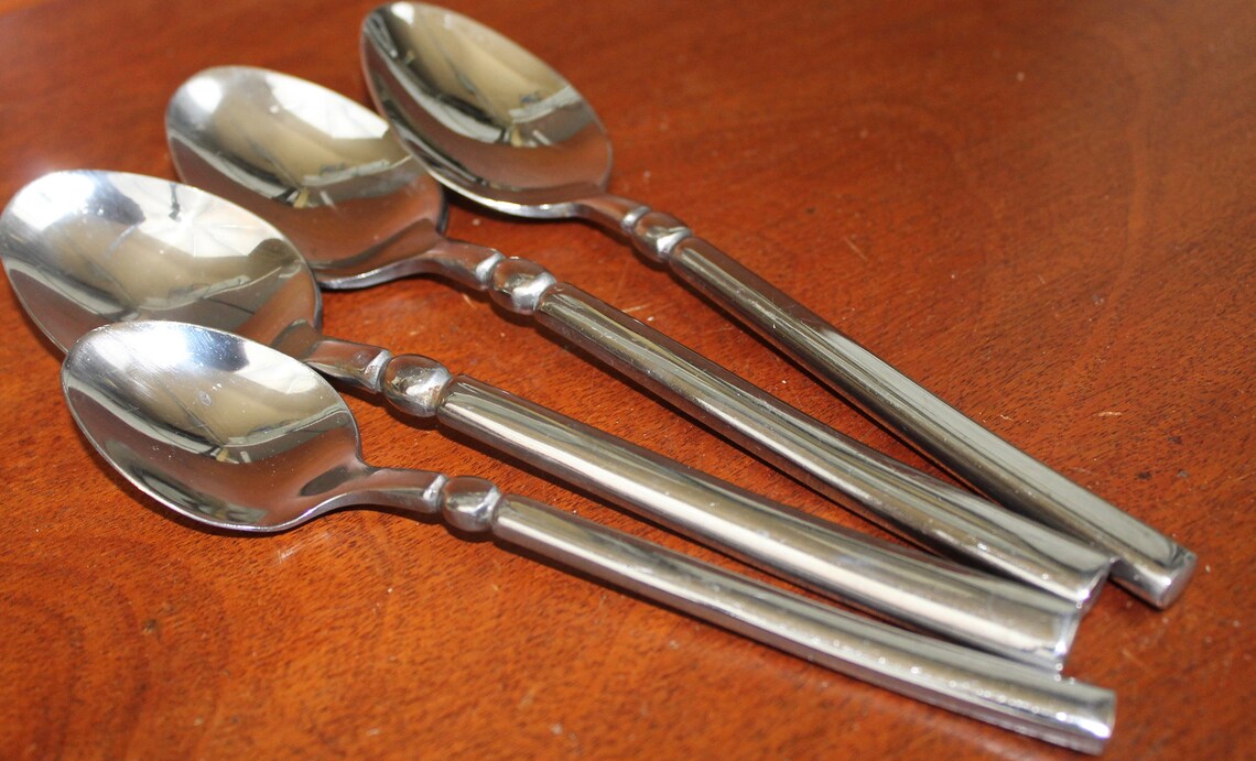 Vintage Stainless China silverware simple pattern set old Etsy