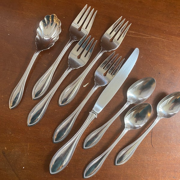 American arbor - Harmony | ONEIDA SILVER | replacement silverware | stainless steel signage flatware | 1980s | beaded handle