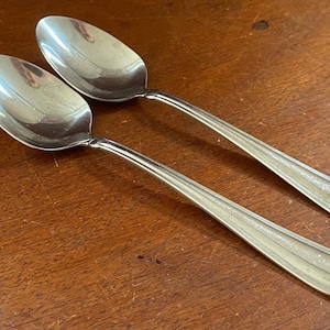 Vintage Flatware Cambridge ALLURE | handles round tip outline | silverware modern replacements utensils spoons table setting