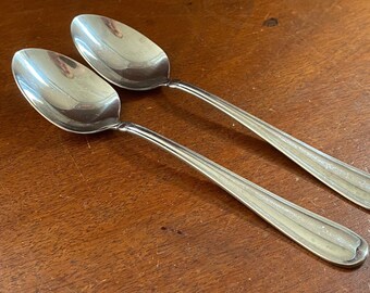 Vintage Flatware Cambridge ALLURE | handles round tip outline | silverware modern replacements utensils spoons table setting