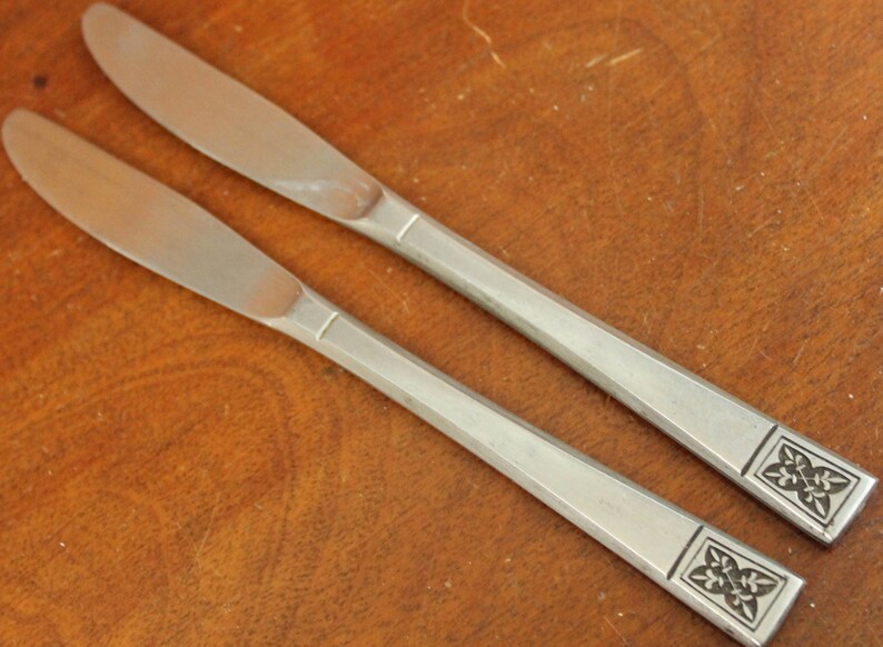 Vintage Flatware Marked Stainless Steel Japan Black Accent Etsy