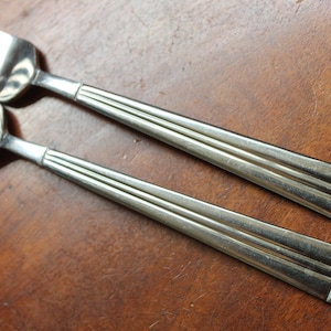 WALLACE silverware | vintage stainless flatware retired | old replacment utensils forks set stainless steel modern plain simple mix match