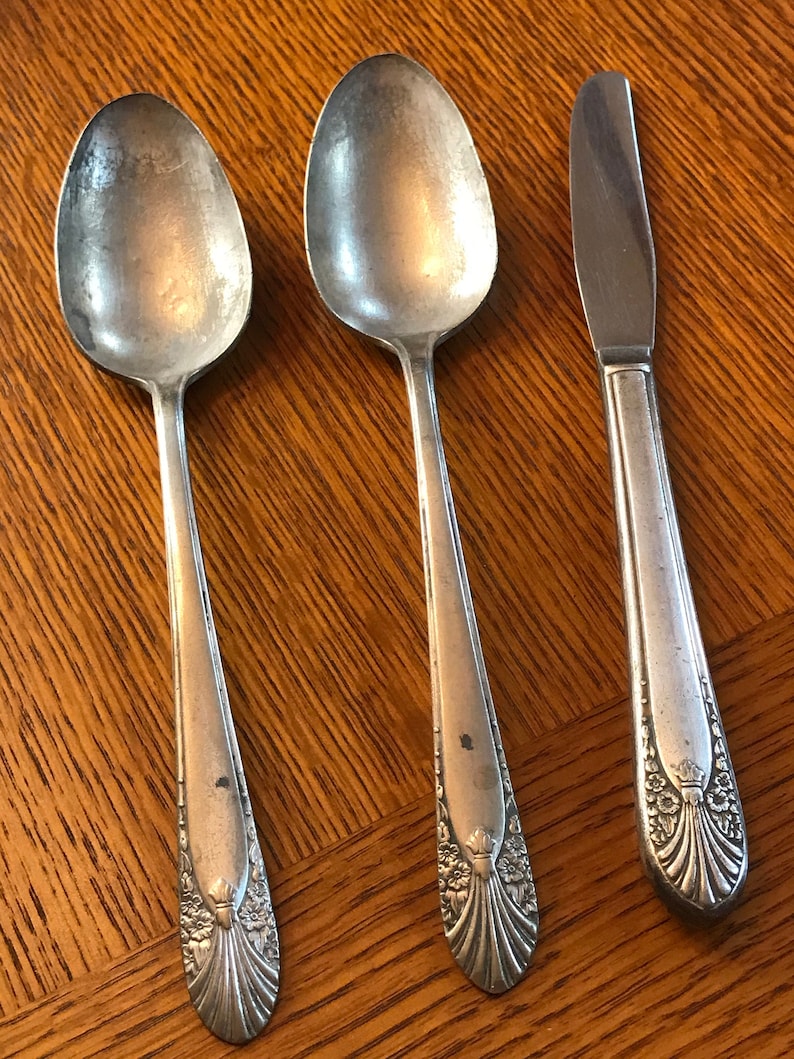 Crown Silverplate Vintage Silverware Retro Flatware Etsy