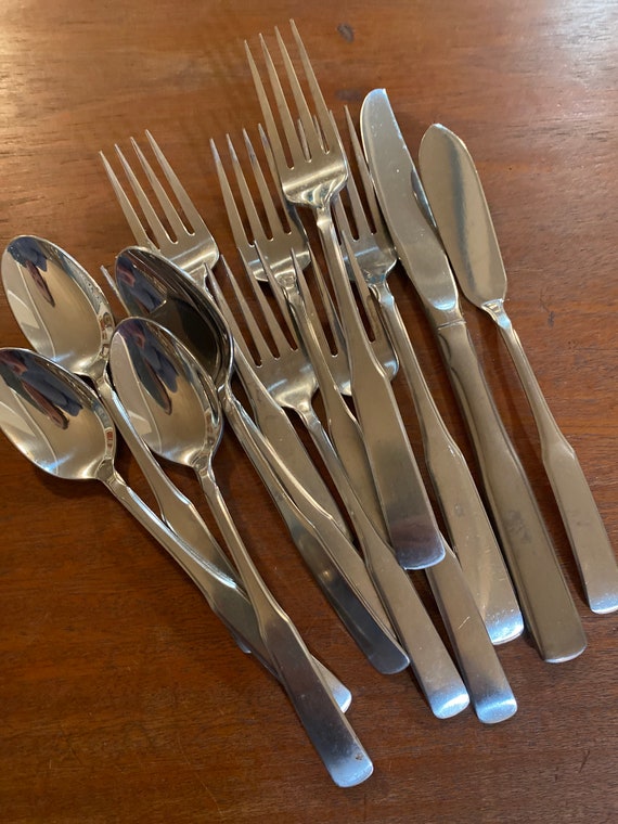 Vintage flatware stainless steel American Stainless USA Etsy