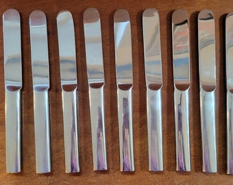 DANSK Vintage silverware  | stainless flatware | silverware | utensils | 3EZ by Dansk | blunt knife | knives | spreaders
