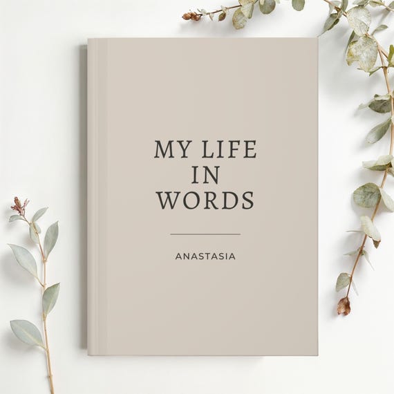 Personalized Legacy Memory Journal, Aspiring Author Gift, Custom Life Story Book