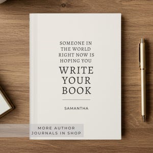 Personalized Writer's Hardcover Journal, Aspiring Author Gift
