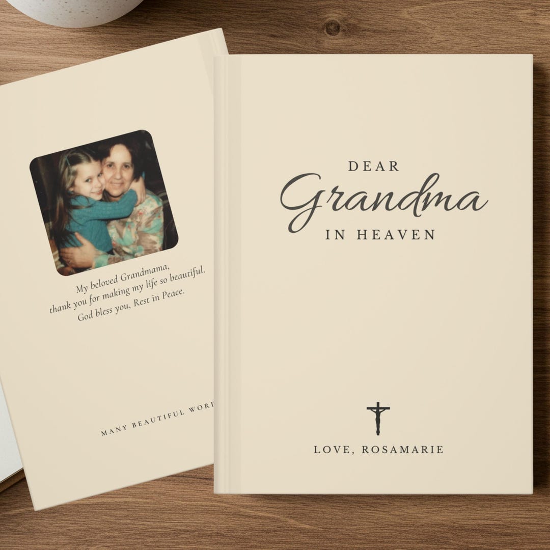 Grief Lettering Personalized Grief Journal, Letters to Heaven Sympathy Gift, Grandma ...
