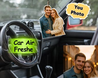 Custom Car Air Freshener, Custom Photo Freshener, Pet Memorial Photo Freshener, Cute Car Accessories, Personalized Gifts for Dad,Boyfriend