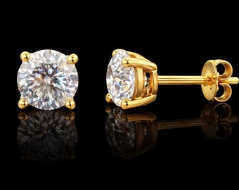 Boucles D'oreilles Créoles En Acier Inoxydable SC Crystal Ornées D'un Véritable Diamant Blanc