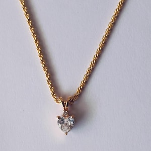 1.00 ct. Heart  Diamond Pendant Necklace / Diamond Pendant Necklace / Silver Jewelry /Gold Pendant Necklace