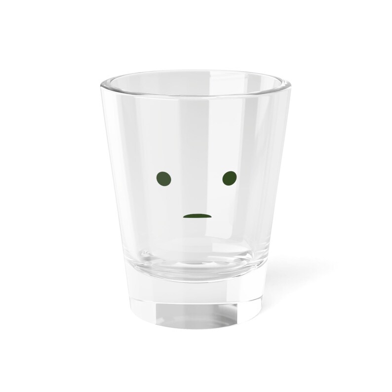 Smiski Face Shot Glass – Minimalist Kawaii Drinkware, 1.5oz image 2