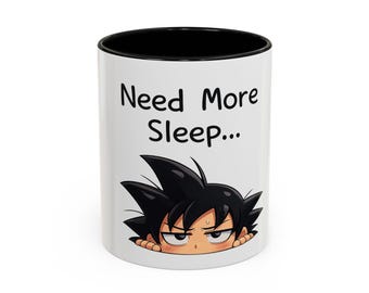 Need More Sleep Anime Boy Mug | Accent Coffee Mug 11oz or 15oz