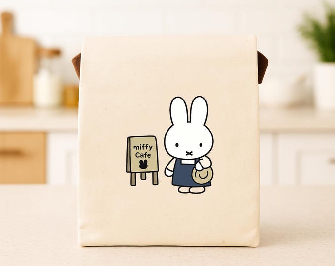 Miffy Lunch Bag: Kawaii Roll Top Canvas Tote - Durable & Reusable