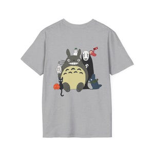 Studio Ghibli Inspired Characters T-Shirt | Anime Forest Spirit Tee image 4