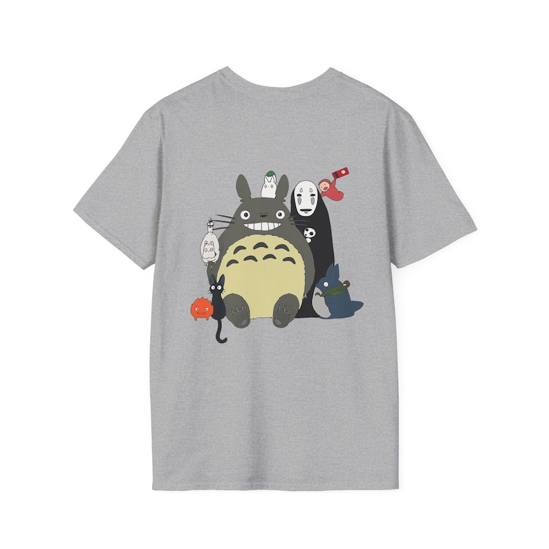 Studio Ghibli Inspired Characters T-Shirt | Anime Forest Spirit Tee image 4