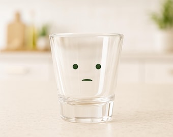 Smiski Face Shotglas – Minimalistiskt Kawaii Dryckesglas, 35 ml
