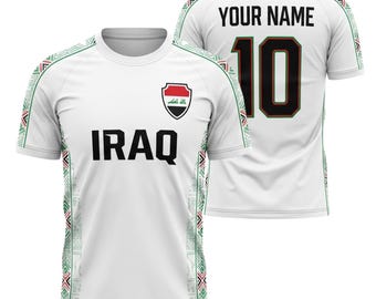 Iraq Football Shirt Personalized Soccer Jersey Custom Fan Gift for Men Women
