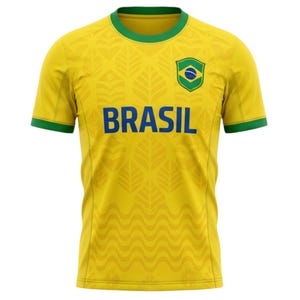 Camiseta de fútbol de la selección brasileña, camiseta de fútbol personalizada con nombre y número, regalo para él o ella. imagen 2