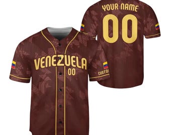 Venezuela Baseball Jersey Custom Name & Number National Team Shirt