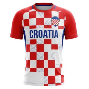Personlig Kroatien fotbollströja med namn och nummer bild 2