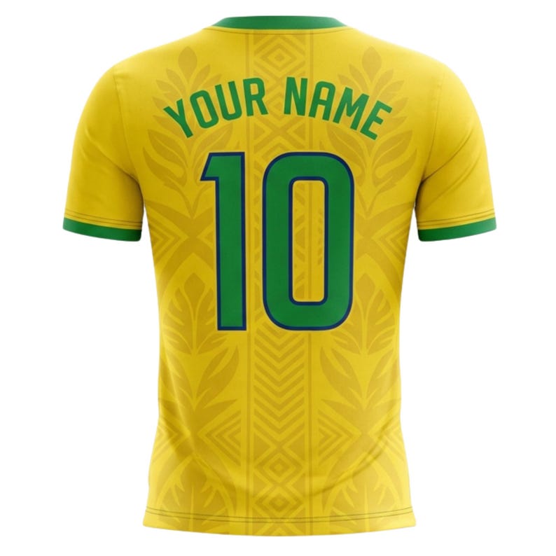 Custom Brazil Football Shirt, Personalized Soccer Jersey, Brazil Supporter Gift Idea image 3