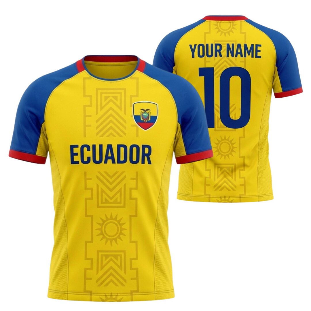 Personalized Ecuador Soccer Jersey Shirt, Custom Name Number Football ...