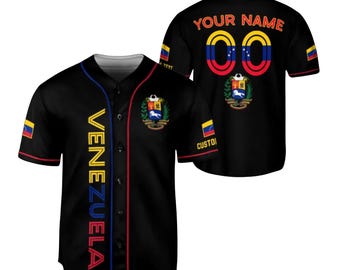 Venezuela National Baseball Jersey Custom Name & Number Fan Shirt