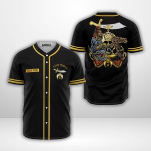 Shriner Baseball Jersey Name Masonic Masonic Tempel Shirt