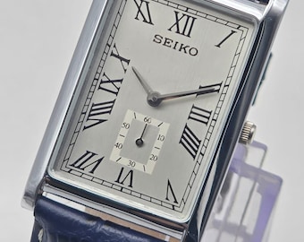 レトロ 1987 セイコー タンク ローマ数字ダイヤル ゴールドトーン