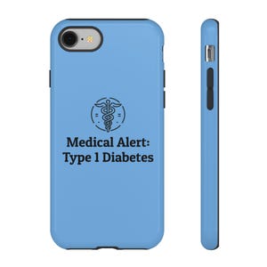 Medical Alert Phone Case for Type 1 Diabetes