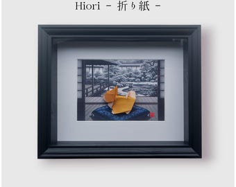 千羽鶴のアートフレーム、unique gifts made with origami, Japanese