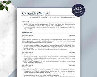 ATS Resume Template | Modern CV & Cover Letter | Editable Resume for Canva, Word and Pages | 1–2 Page Professional Job Application