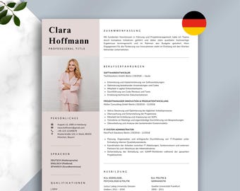 Bewerbungsvorlage, Lebenslauf Vorlage Word, Canva, Pages, Moderner Lebenslauf, Anschreiben, Anlagen, Deckblatt, Motivationsschreiben