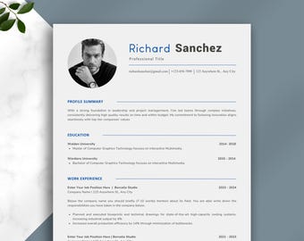 Instant Download Professional Resume Template for MS Word | Reference page and Cover letter included | Engineer, Nurse, Teacher Resume CV