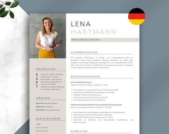 Moderne Bewerbungsvorlage Word Lebenslauf Vorlage Deutsch Bewerbung Vorlage Bewerbungsvorlagen Deutsch CV Vorlage Word Bewerbungsmappe