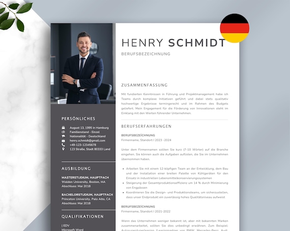 Bewerbungsvorlagen Word, Lebenslauf muster 2025 Bewerbung, Lebenslauf Vorlage Word, Canva + Apple Pages, Lebenslauf Deutsch Vorlagen