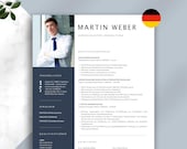 Lebenslauf Vorlage 2025 | Bewerbungsvorlagen Word and Pages | Modernes Lebenslauf Muster Deutsch | Professionelle Bewerbung mit Anschreiben